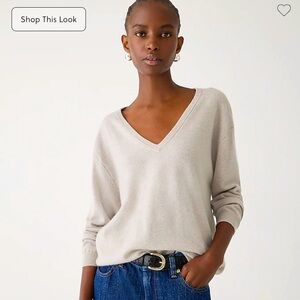 Jcrew Relaxed Vneck Cashmere Sweater Small